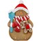 Northlight LED Lighted Gingerbread Snowman with Cookie Christmas Figure - 15.75"